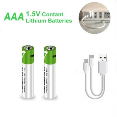 XZENERGY RB40 AAA 750mWh 1.5V Lithium-Ion Type-C Rechargeable Batteries 4 Pcs