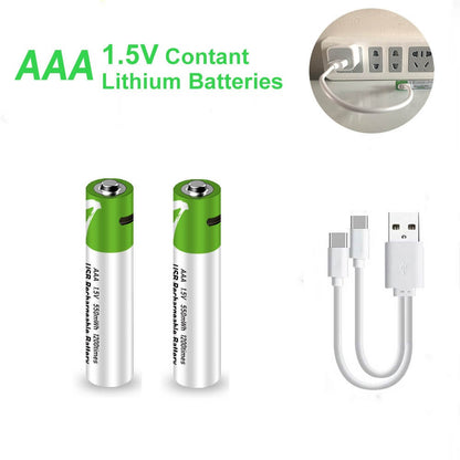 XZENERGY RB40 AAA 750mWh 1.5V Lithium-Ion Type-C Rechargeable Batteries 2 Pcs